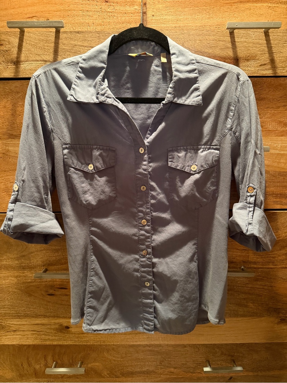 True Grit Blue Button-Down Women's Shirt